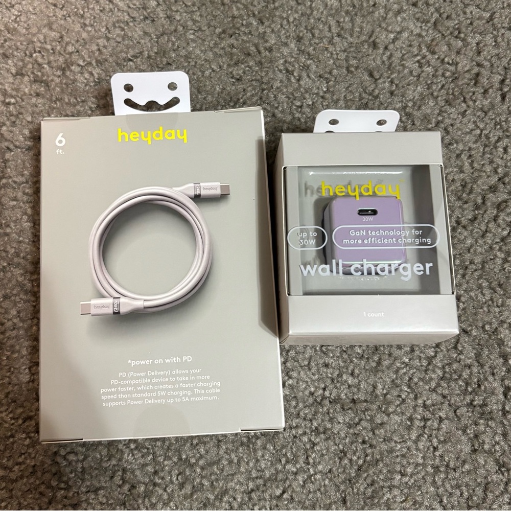 Heyday White and Purple Charging Set - TYPE C